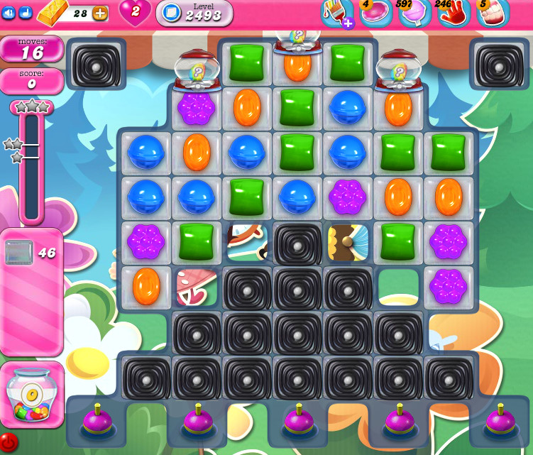 Candy Crush Saga level 2493 Candy Crush Saga level 2493