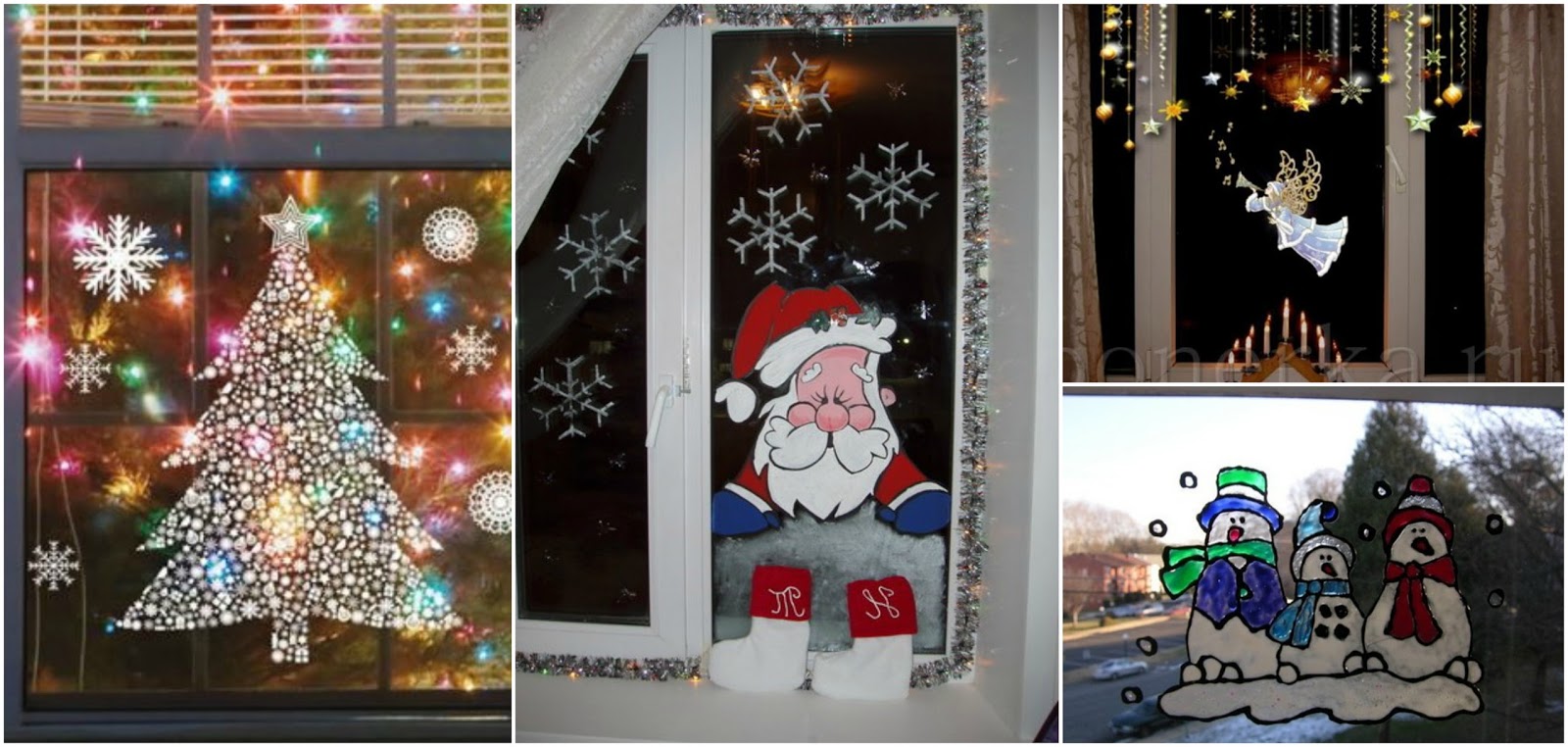 Complejo máscara Persistente 12 Ideas navideñas para decorar ventanas en esta navidad ~ cositasconmesh
