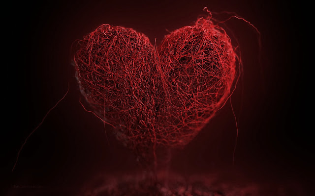 Rood hart Afbeelding met groot rood hart