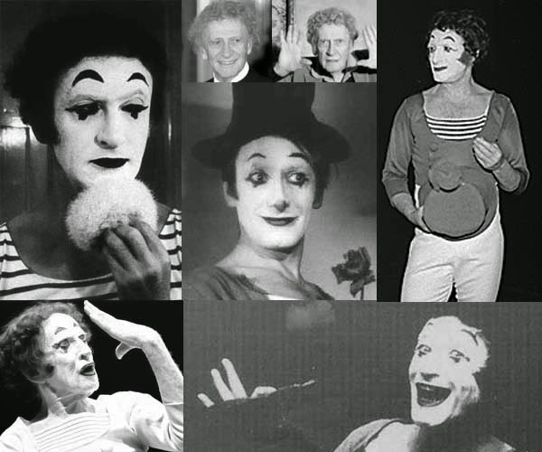 Marcel Mangel dit mime Marceau Mosaïque à partir de ses mimes