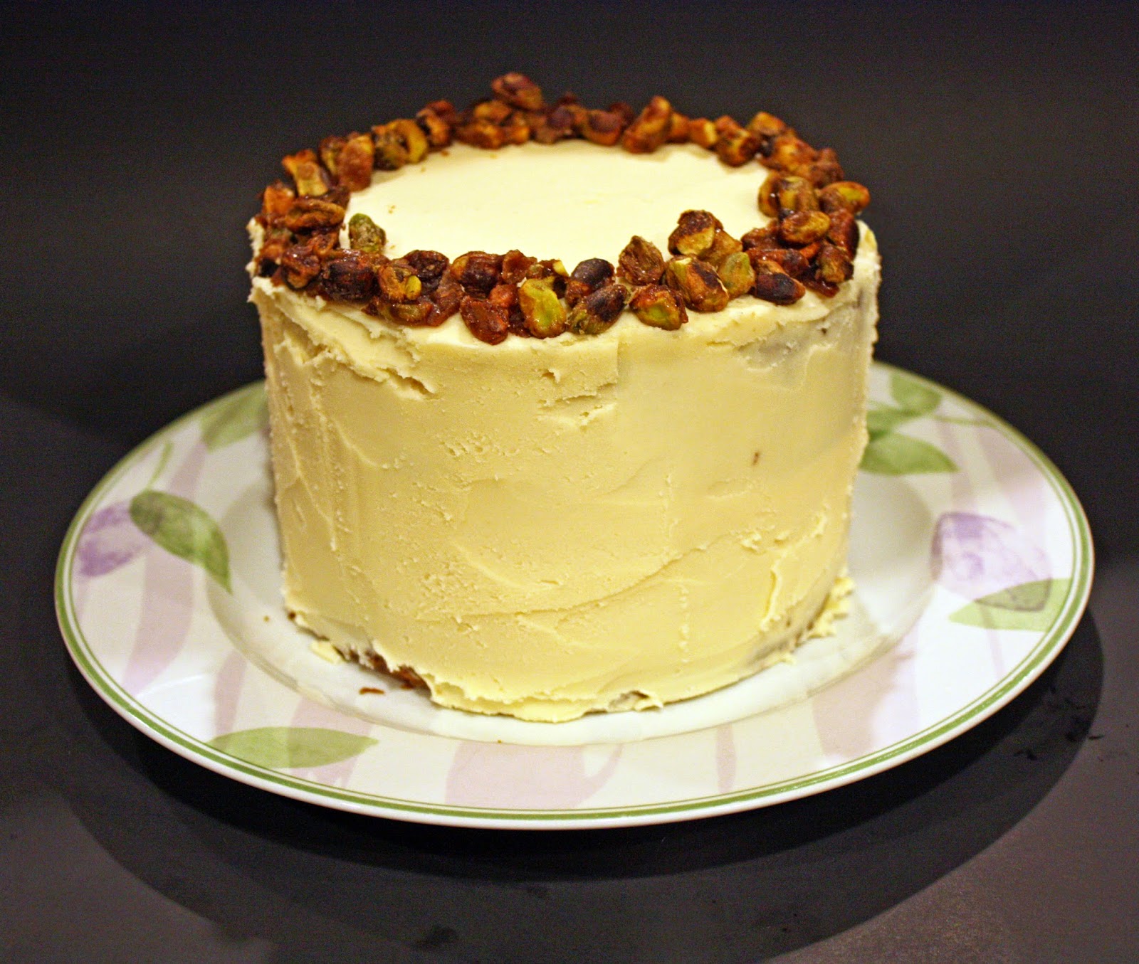 Vegan banana caramel cake with candied pistachios How to Philosophize