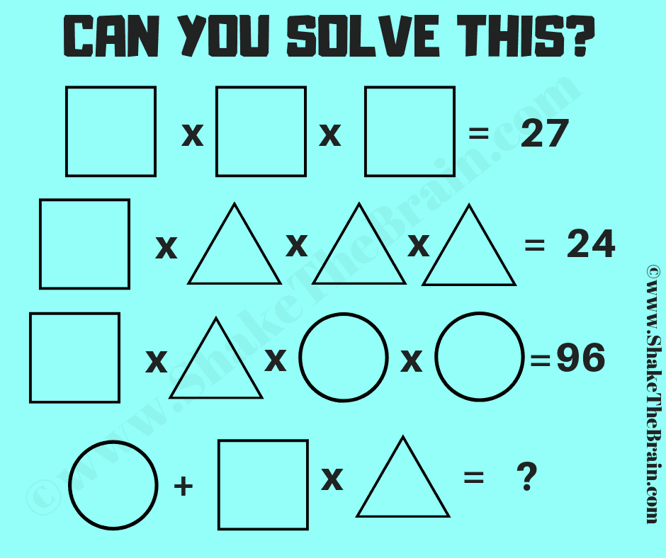 problem solving brain teasers with answers