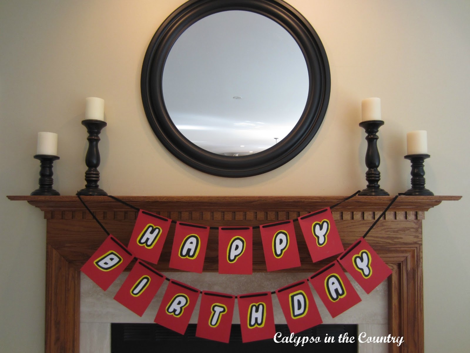 Lego Party Decor Lego Party Decor - Homemade Banner for the Mantel