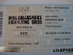 High Flying Birds Collector: Memorabilia Ticket São Paulo/Brazil 02 05 2012
