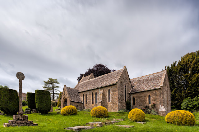 Cotswold church of St. Peter's in the idyllic village of Duntisbourne Abbots