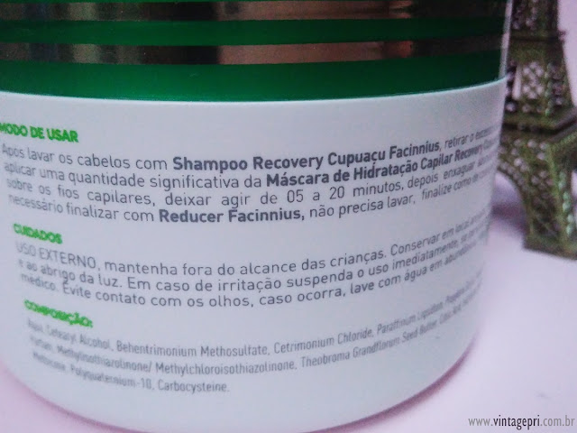 #Testei: Máscara Recovery Cupuaçu (Facinnius Cosméticos) #Testei: Máscara Recovery Cupuaçu (Facinnius Cosméticos)