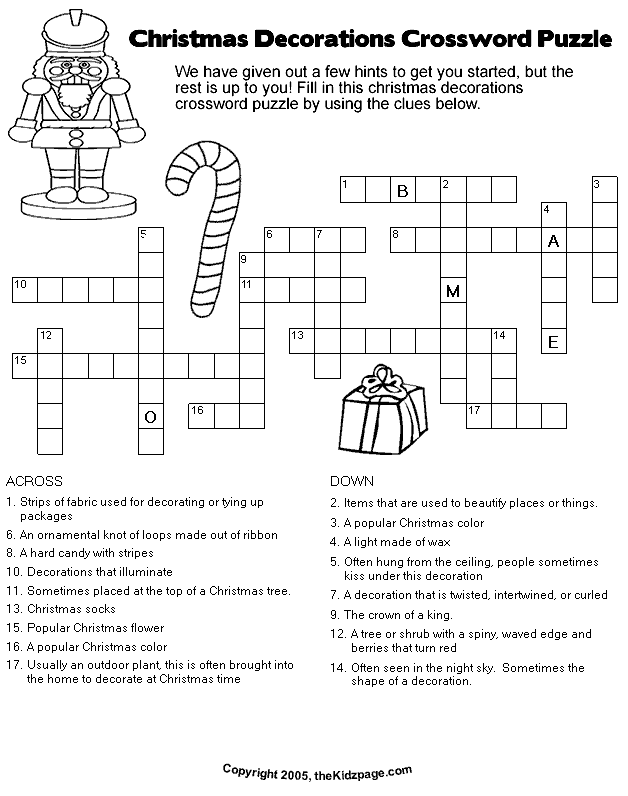 5 Medium Christmas Crosswords For Kids