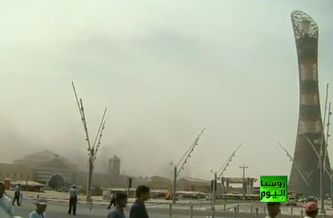 بالفيديو : مشاهد من الحريق في المجمع التجاري "فلاجيو" بالدوحة