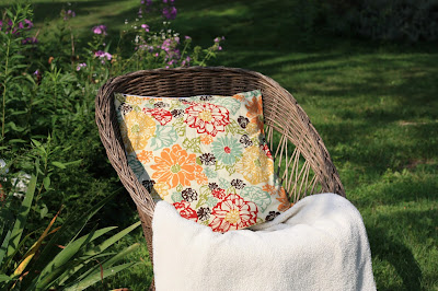 marsala and mustard floral print pillow cover