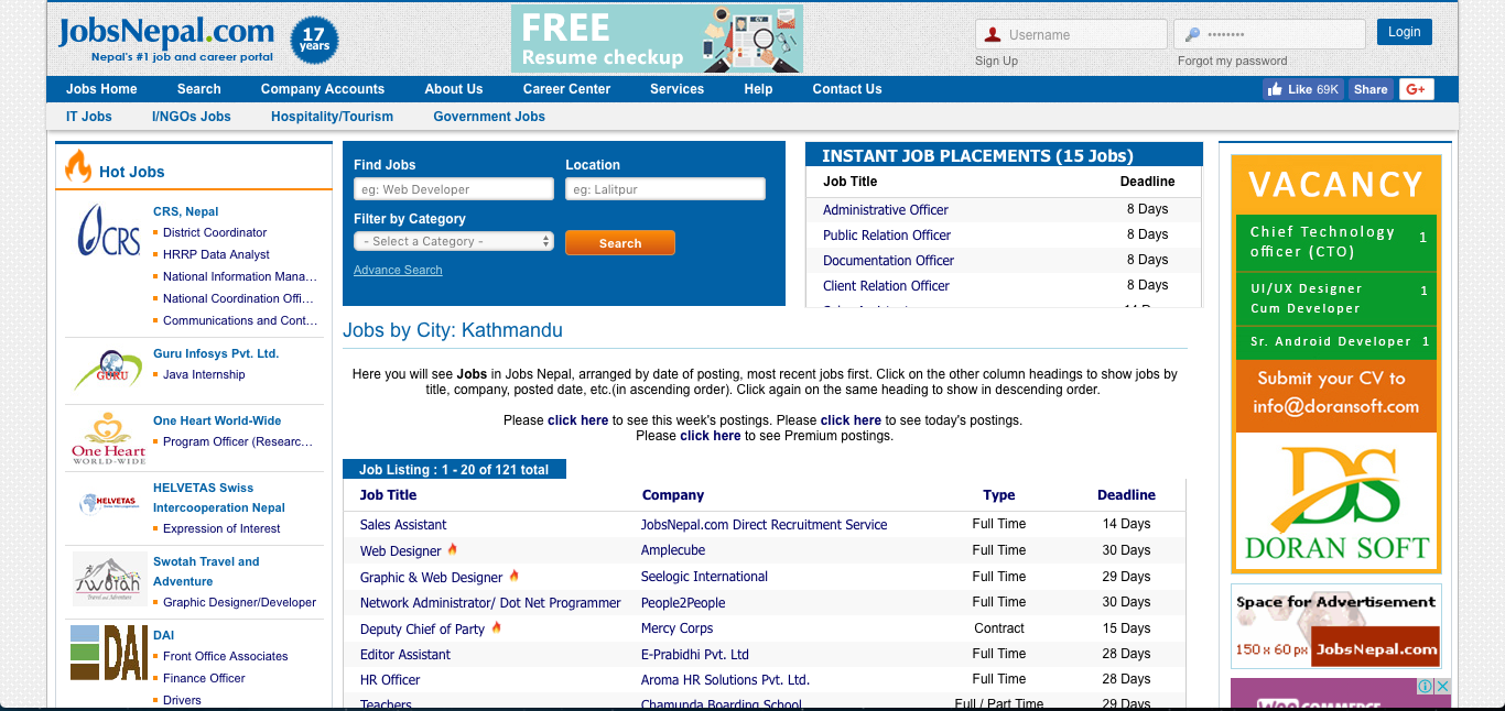 top 5 job search websites