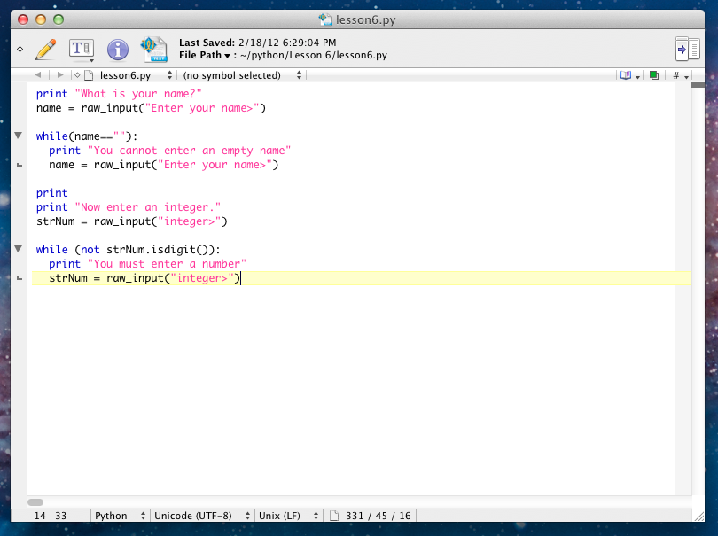 Getting Started with Python: Lesson 6 - Loops