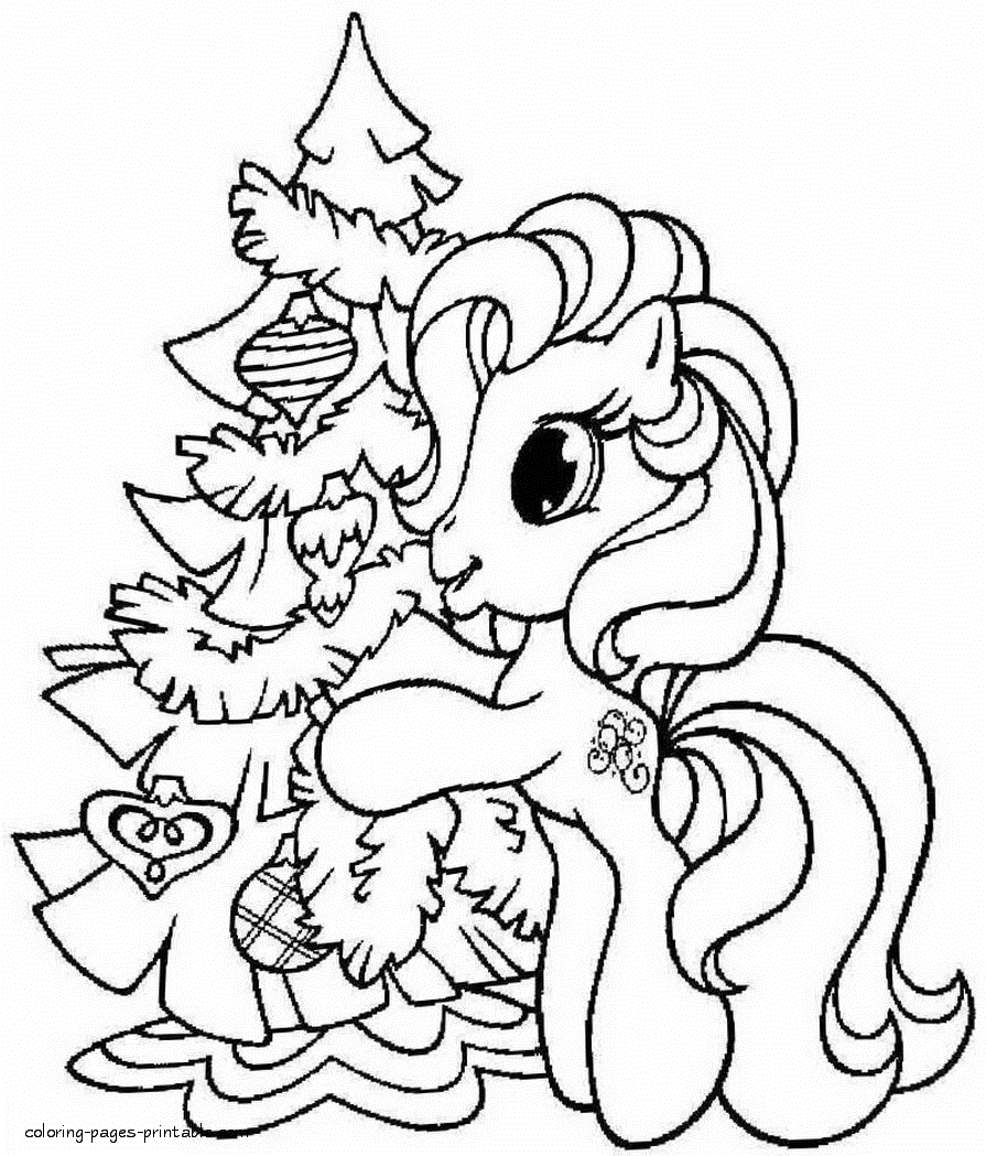 New 2018 christmas my little pony colouring page - xmas coloring pages