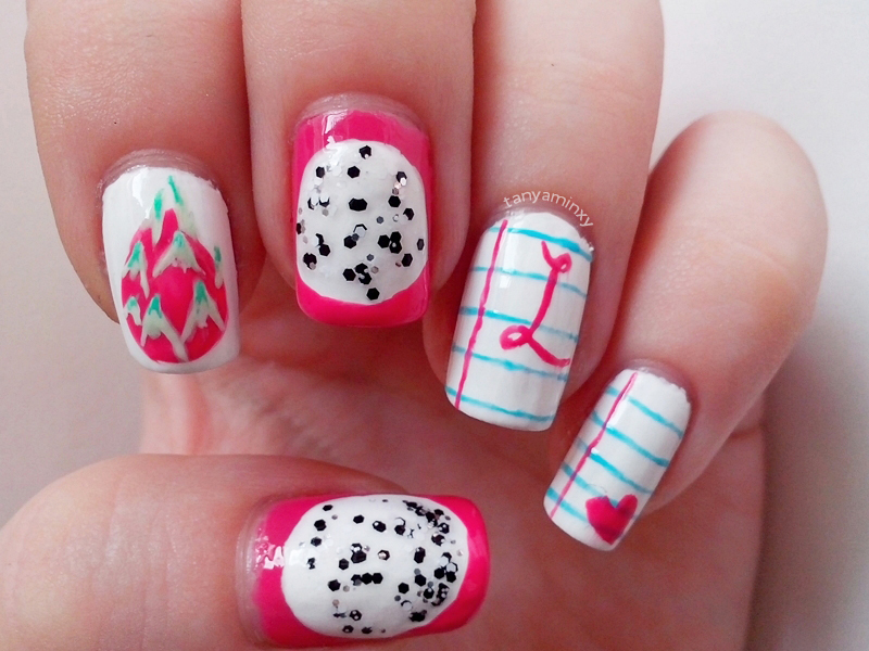 Dragonfruit Diaries Nails Nail Art Nail Design KKCenterHk Brushes Notebook Nails