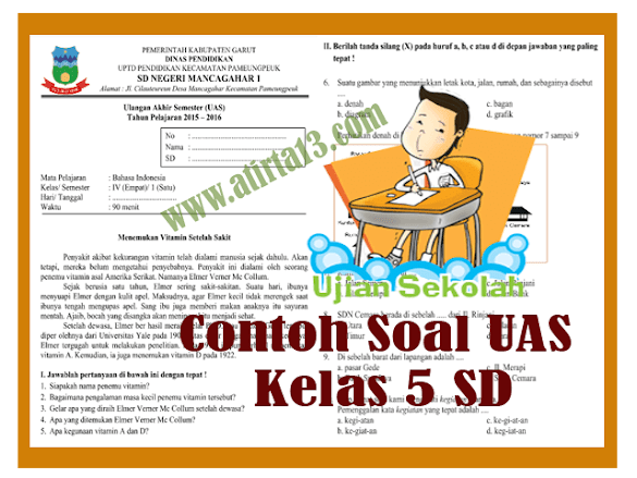 Soal Ujian Tamat Semester (Uas) Sd Kelas 5 Tahun Pedoman 2017