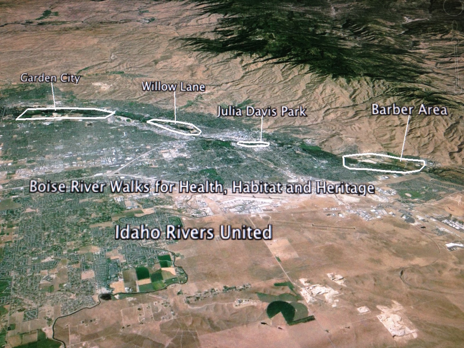 Gary O. Grimm Update 2 / Mobile device Google Earth view of 4 Boise