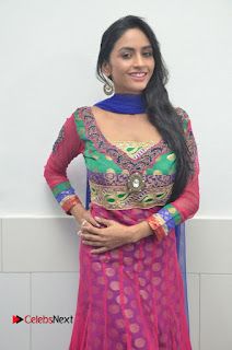 Actress Pooja Sri Pictures in Salwar Kameez at Cottage Craft Mela  0022