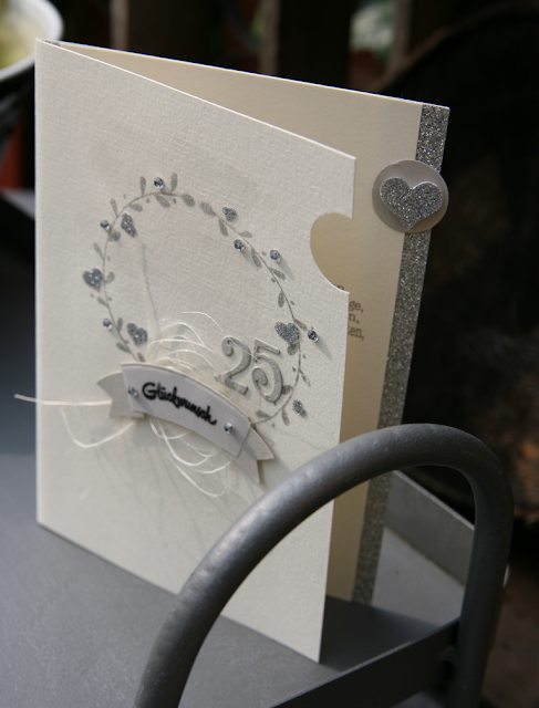 Karte zur Silbernen Hochzeit | handgemachtes