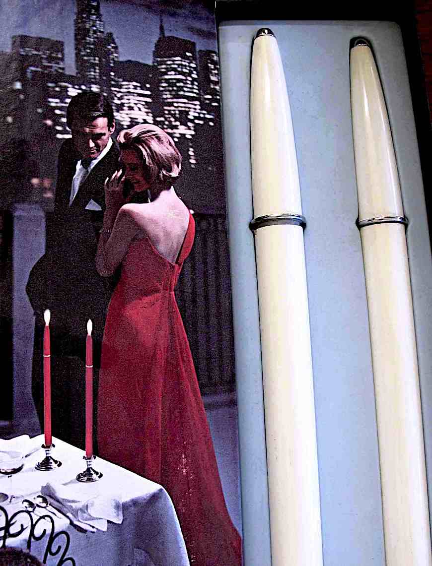 1960s Ronson Stardust butane candles 1960s Ronson Stardust butane candles, a color advertisement photograph