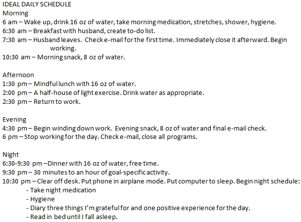 list of goals for work