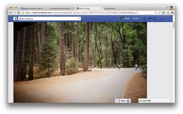 Chrome外掛，用音樂幻燈秀來看FB相簿的照片，Facebook照片幻燈秀！(擴充功能)