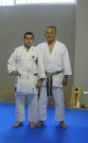 Sensei Mitsuo Inoue 8º Dan,  junto a Sensei Juan Acevedo