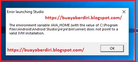 Mengatasi Error does not point to the valid JVM installation di Android