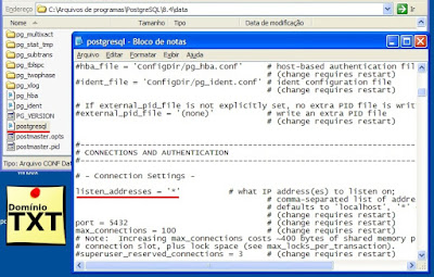 DominioTXT - Instalação PostgreSql no Windows