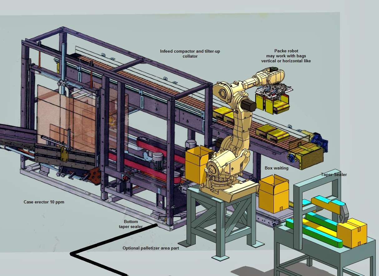 robotic case packer and palletizer