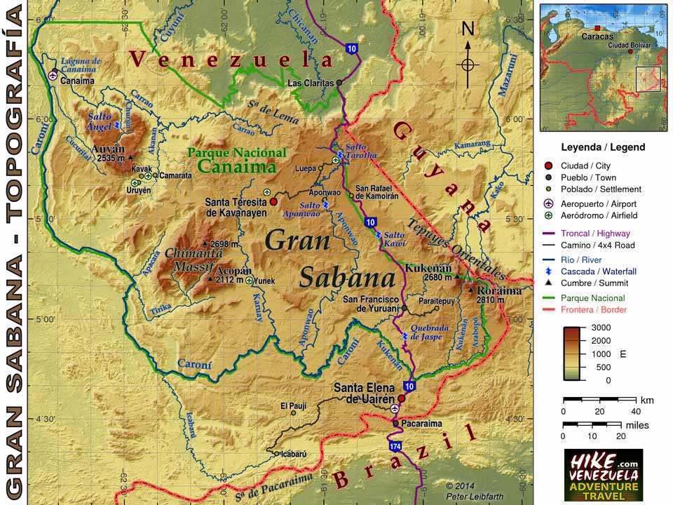 рельефная карта венесуэлы. рельеф венесуэлы на карте.