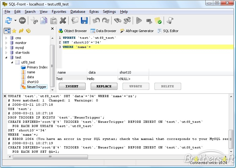 Vfront sql. Database presentation. Программа датабаза. Mysql-front на локальной машине. Pl sql сервер.