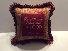 Ps. 46:10 - red/gold/sage - 14"
