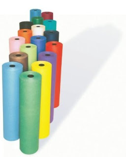 Butcher paper in different colors-great for kids to color on!