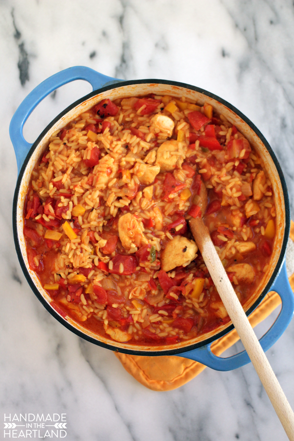 One pot arroz con pollo