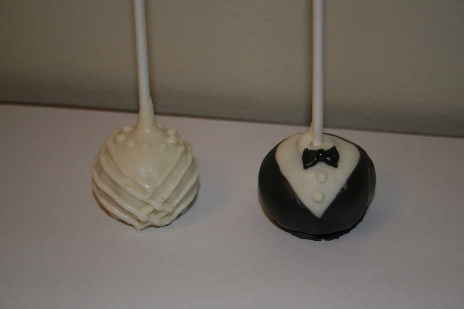 Cakes & Pops by Jenn Bride & Groom Cake Pops
