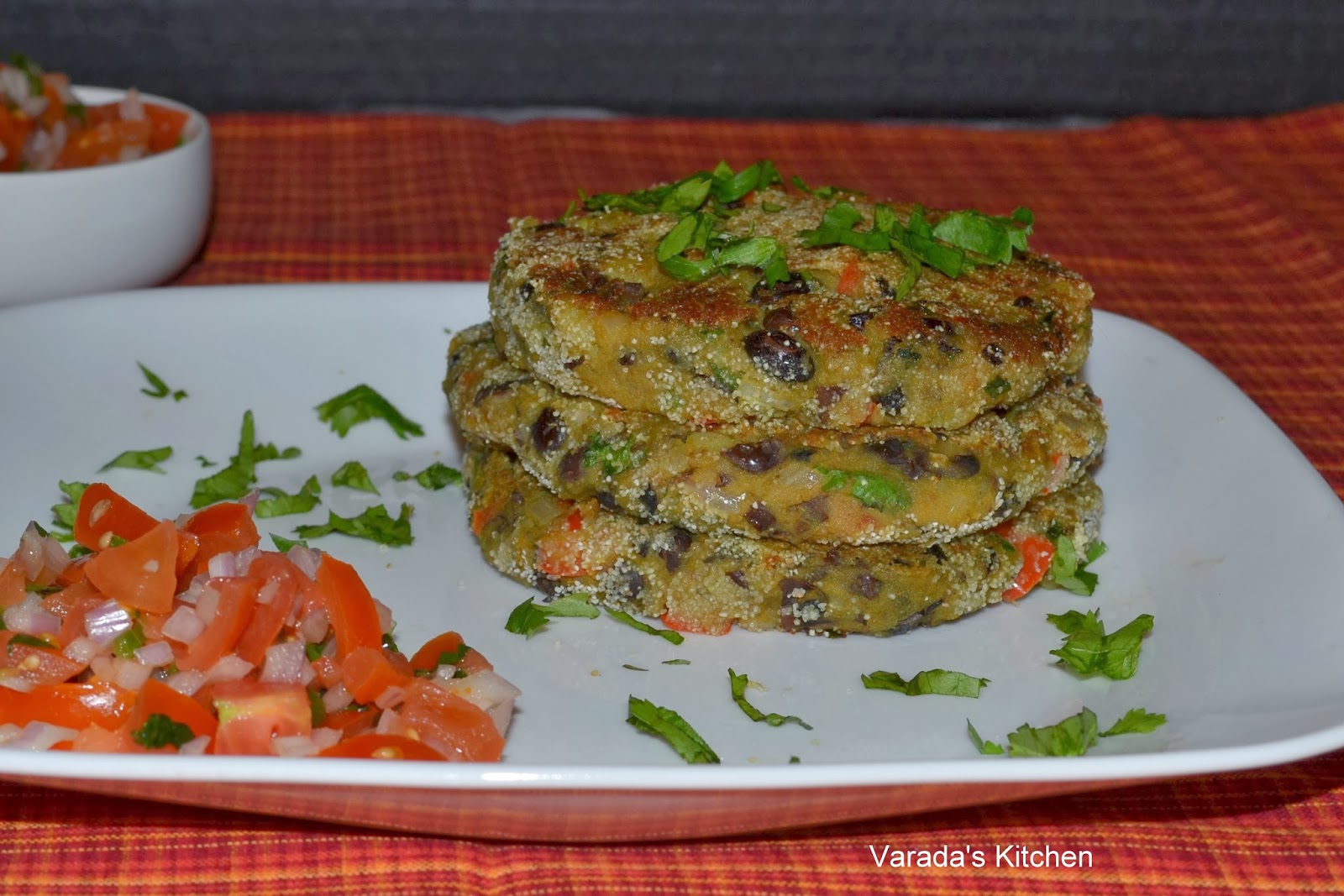 Varada's Kitchen and Garden: Vegetarian Black Bean Burger