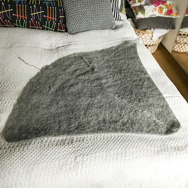 rätstickad sjal sjal, rätstickning, stickning