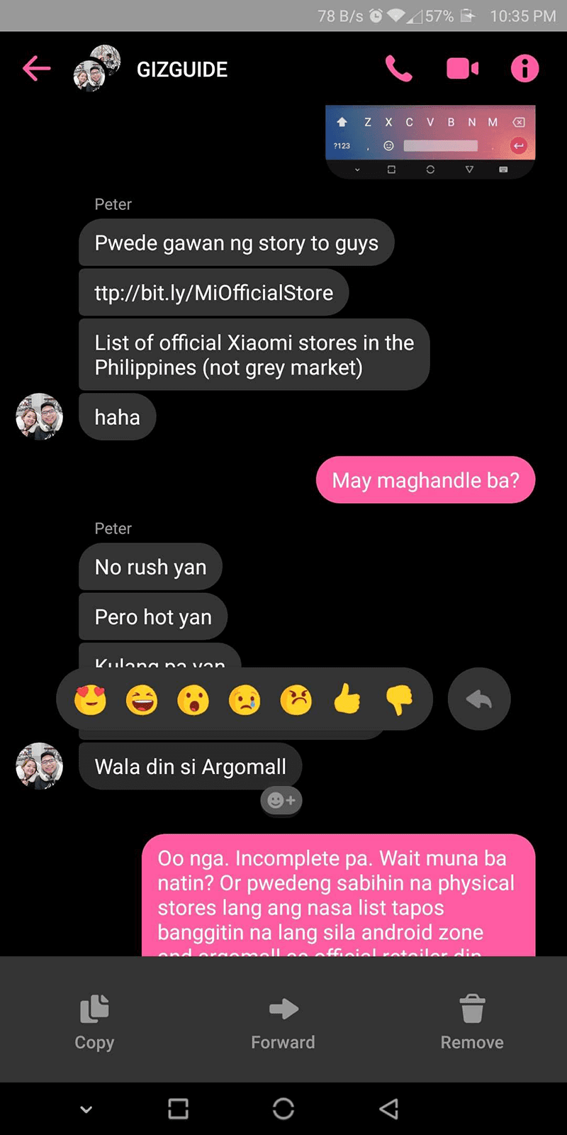 Click that arrow beside the Reaction Emojis Click that arrow beside the Reaction Emojis