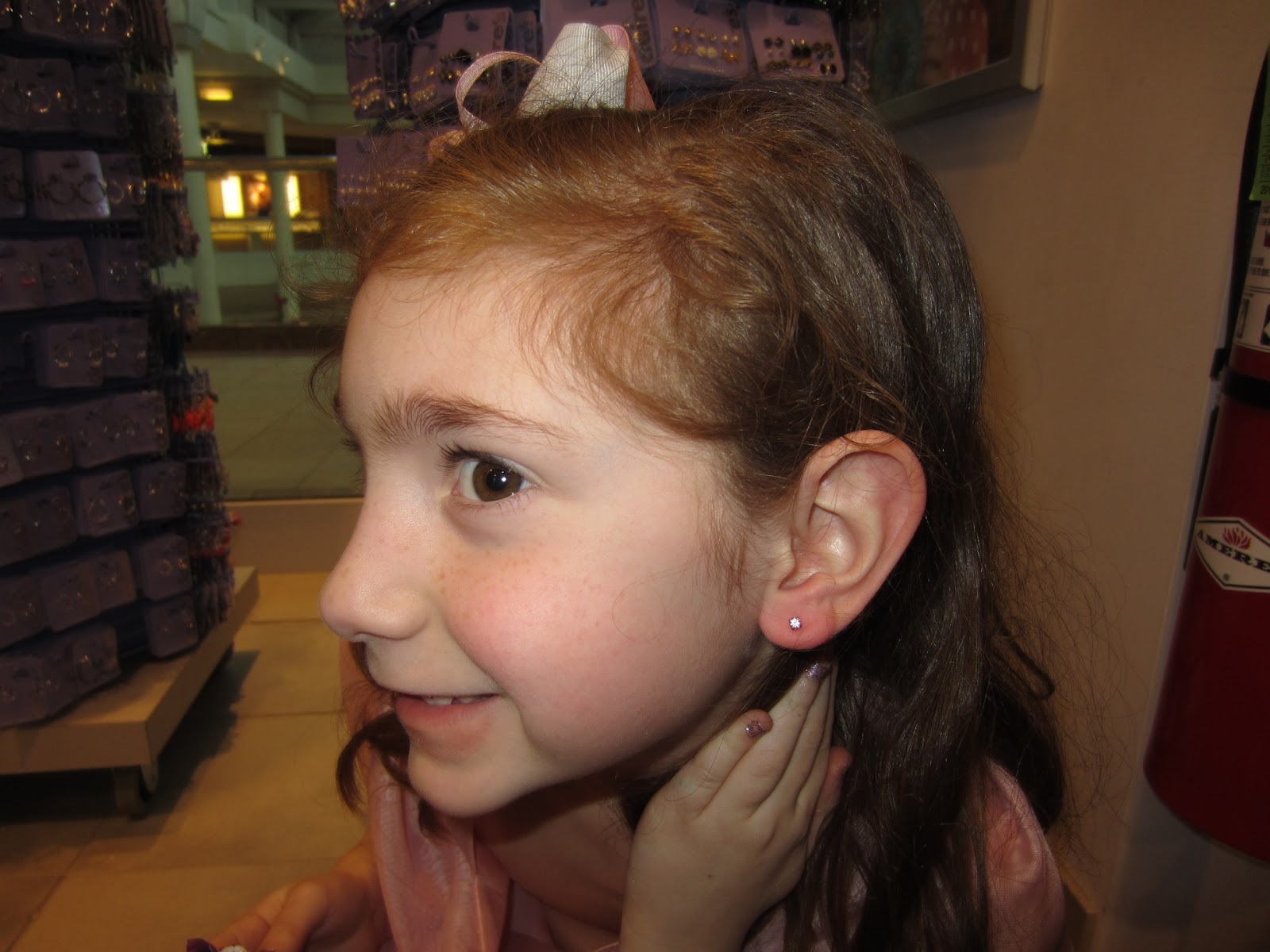 Evan and Lauren's Cool Blog 3/29/13 First Ear Piercing