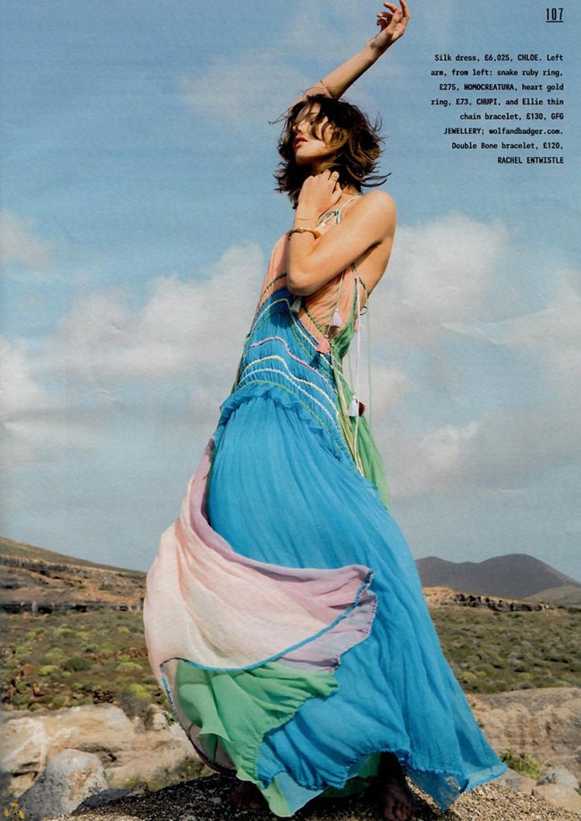 The Sunday Times Style February 2016, Lucinda Schaefers 2016 SS Chloé Tasseled Ruffled Silk-Crepon Gown Editorials