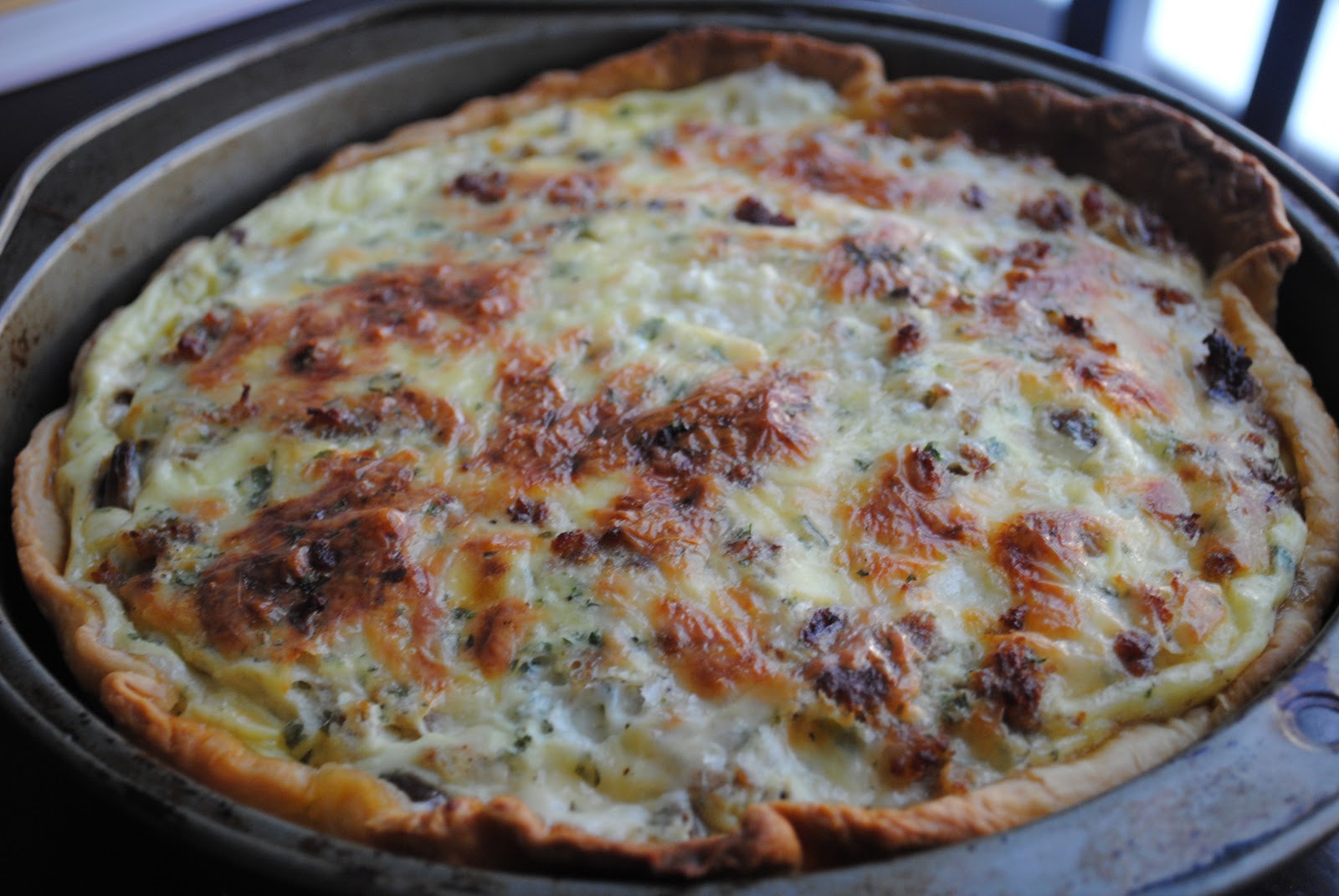 Fabulously Delicious Mushroom (and Sausage) Pie