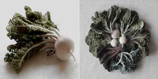 crochet art, crochet vegetable by Itoamika Jung-jung
