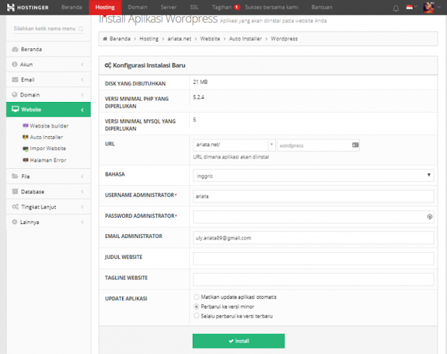 Form Instalasi Wordpress Hostinger Indonesia Form Instalasi Wordpress Hostinger Indonesia