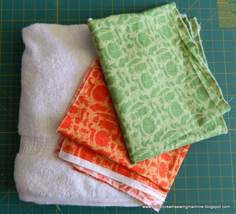 Buttercream and a Sewing Machine Tutorial Quick & Easy Burp Cloths