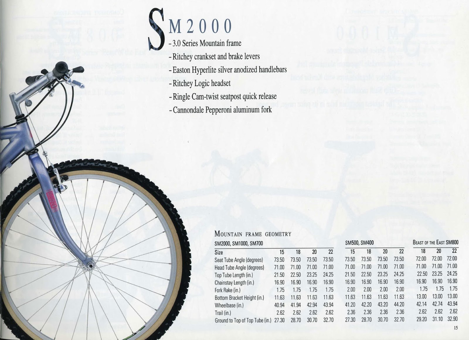 CATALOGUES CANNONDALE CANNONDALE 1991