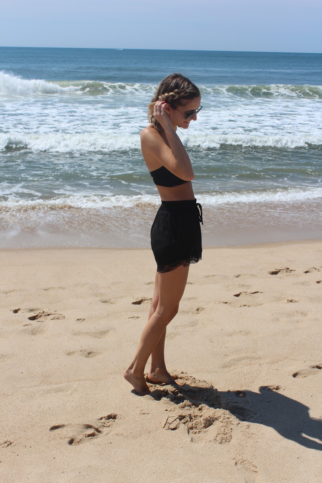 black beach shorts