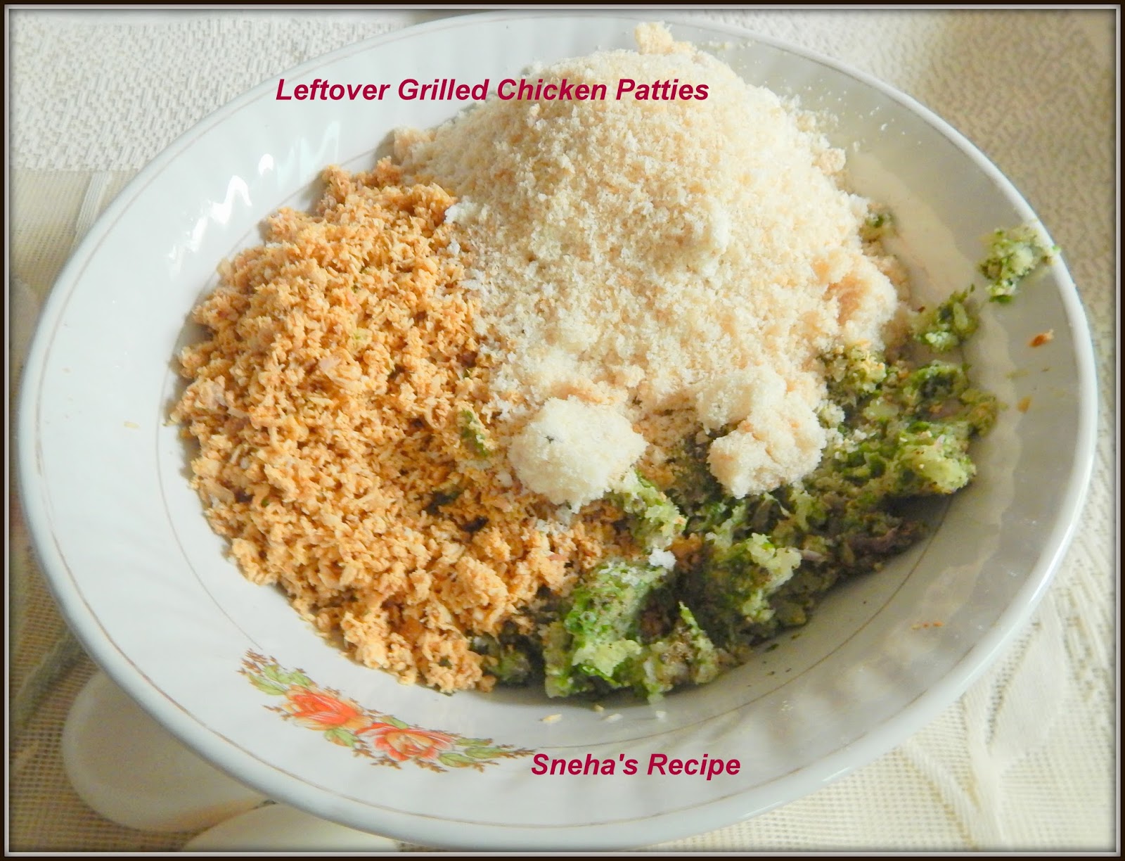 Leftover Grilled Chicken Patties Sneha's Recipe