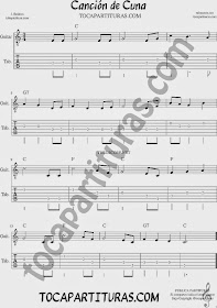 diegosax: Canción de Cuna de J. Brahms Tablatura y Partitura del Punteo