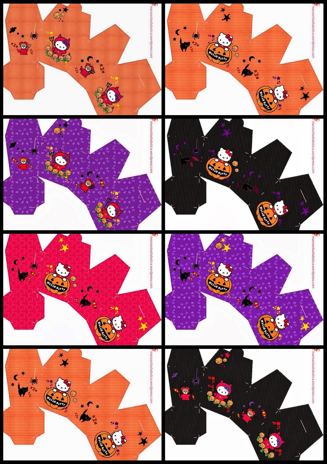 Precious Hello Kitty Halloween Free Printable Boxes. Oh My Fiesta! in english