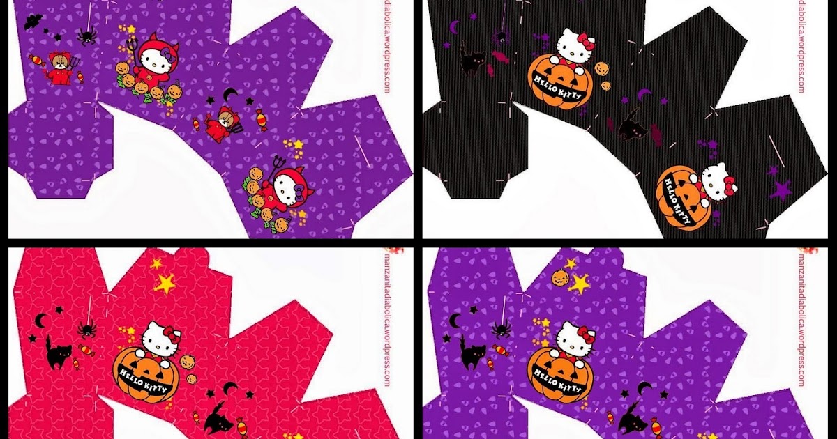 Precious Hello Kitty Halloween Free Printable Boxes. Oh My Fiesta! in english