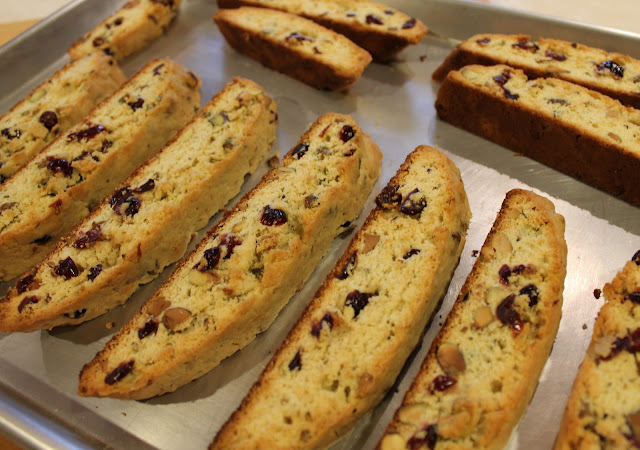 Bake biscotti until lightly browned. Biscotti After Second Bake